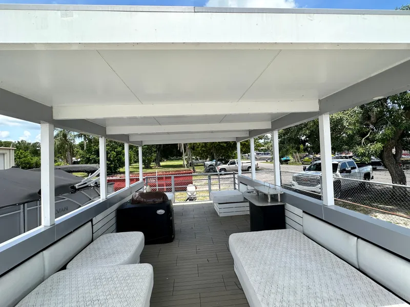 Slide: The Image of Rooftop deck of 2023 Modern Struktures AGF Cruise with seating and canopy. - 13