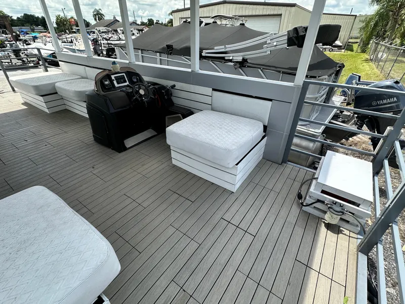 Slide: The Image of Modern Struktures AGF Cruise 2023 boat interior with seating and control panel. - 9