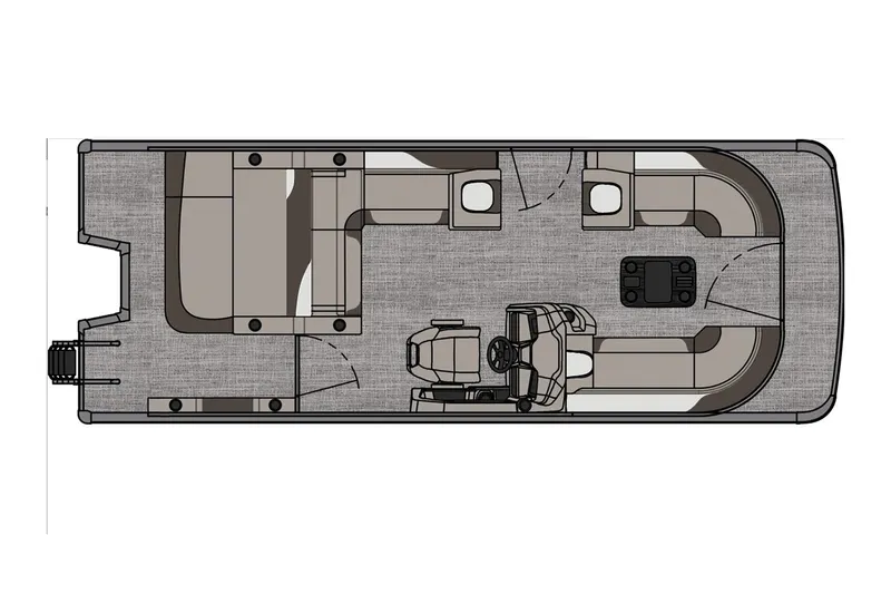 Slide: The Image of Manufacturer Provided Image: Top view of 2025 Avalon LSZ Versatile Rear Bench boat layout. - 15