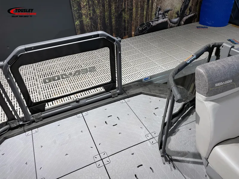 Slide: The Image of 2023 Sea-Doo Switch 19 interior with seating and deck details. - 3