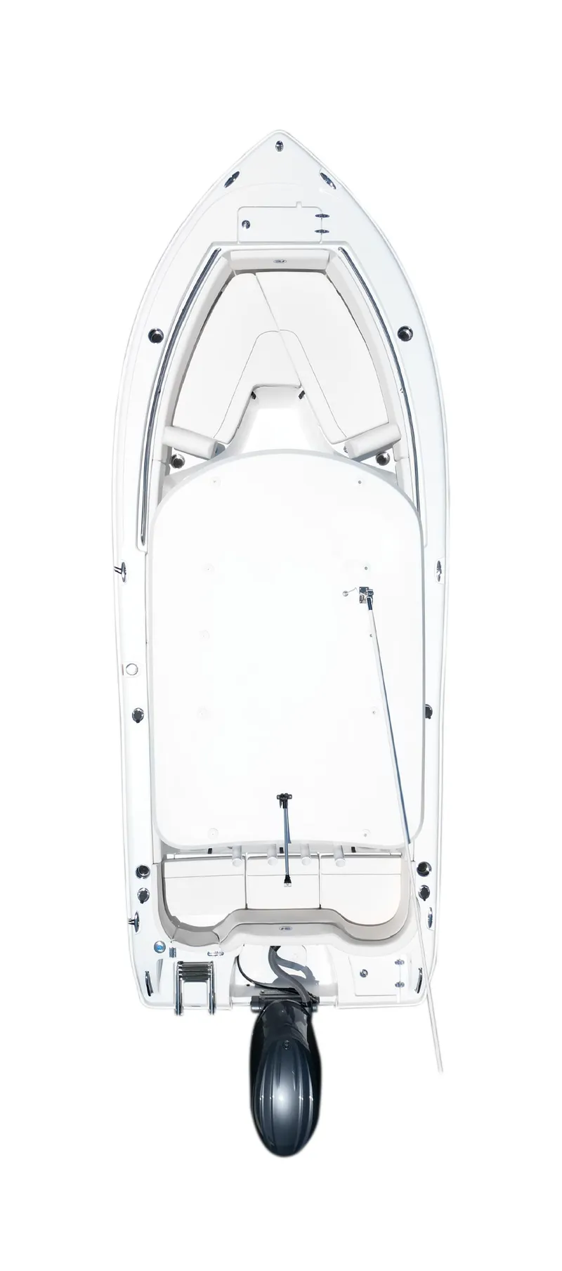 Slide: The Image of Top view of 2026 Sea Hunt Ultra 219 boat, showcasing sleek design and spacious deck. - 30