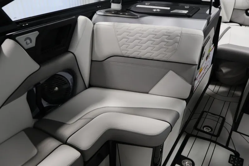 Slide: The Image of Luxurious interior of 2026 Centurion Ri245 boat with modern seating and sleek design. - 26