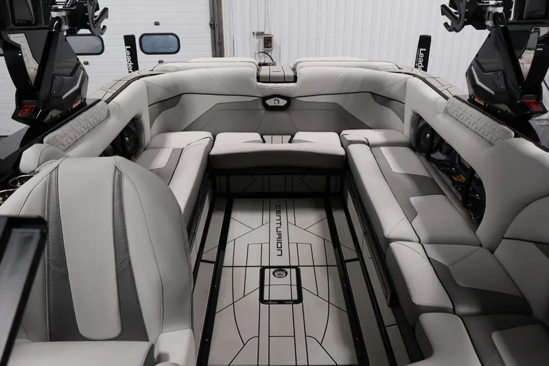 Slide: The Image of Luxurious interior of 2026 Centurion Ri245 boat with sleek seating and modern design. - 31