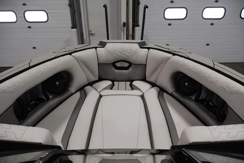 Slide: The Image of Luxurious interior of 2026 Centurion Ri245 boat with plush seating and modern design. - 10