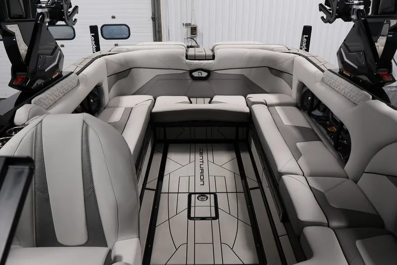 Slide: The Image of Luxurious interior of 2026 Centurion Ri245 boat with sleek seating and modern design. - 30