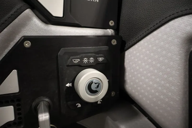 Slide: The Image of Control panel of 2026 Centurion Ri245 boat with various function icons. - 17