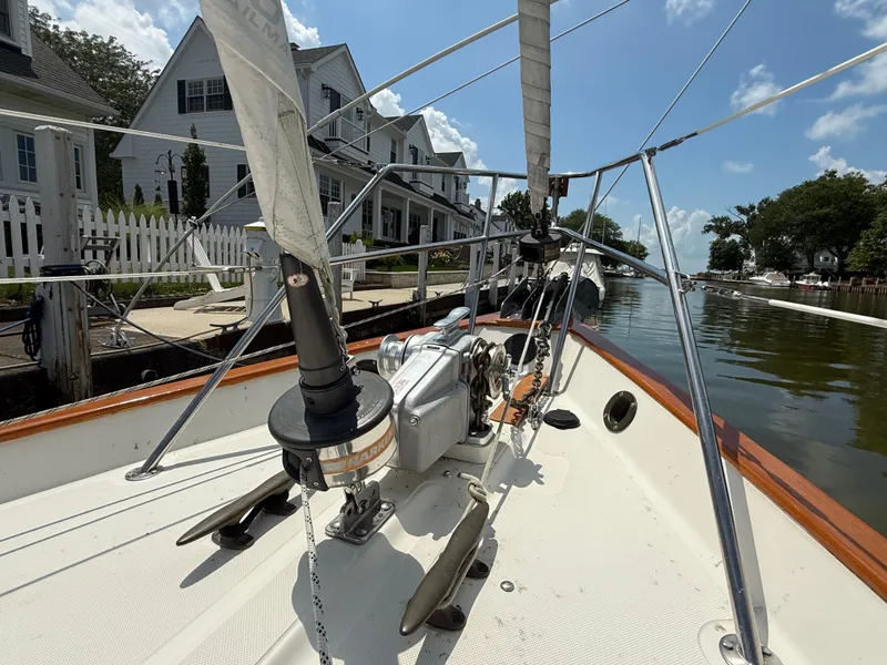 Slide: The Image of 1994 Pacific Seacraft 34 sailboat docked in Vermilion, Ohio marina. - 6