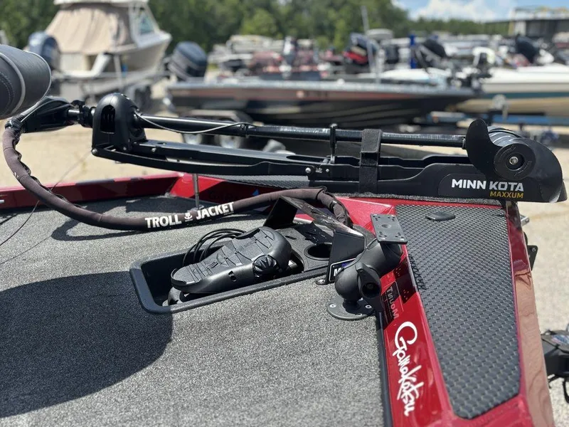 Slide: The Image of 2017 Ranger RT188 boat with Minn Kota Maxxum trolling motor, featuring a Troll Jacket cable cover. - 8