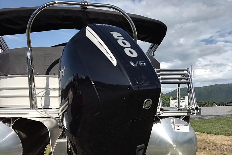 Slide: The Image of 2024 Berkshire 22RFX CTS 3.0 Performance boat with Mercury 200 V6 engine. - 3