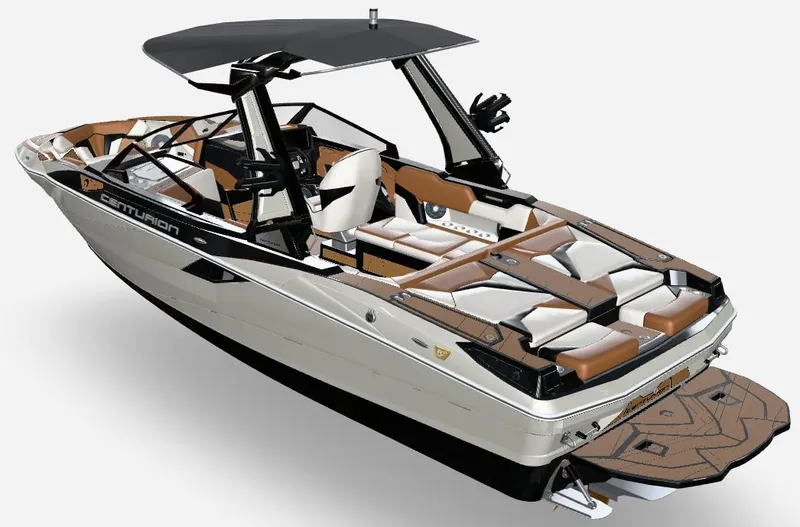 Slide: The Image of 2026 Centurion Fe22 boat with sleek design, spacious seating, and modern features. - 3