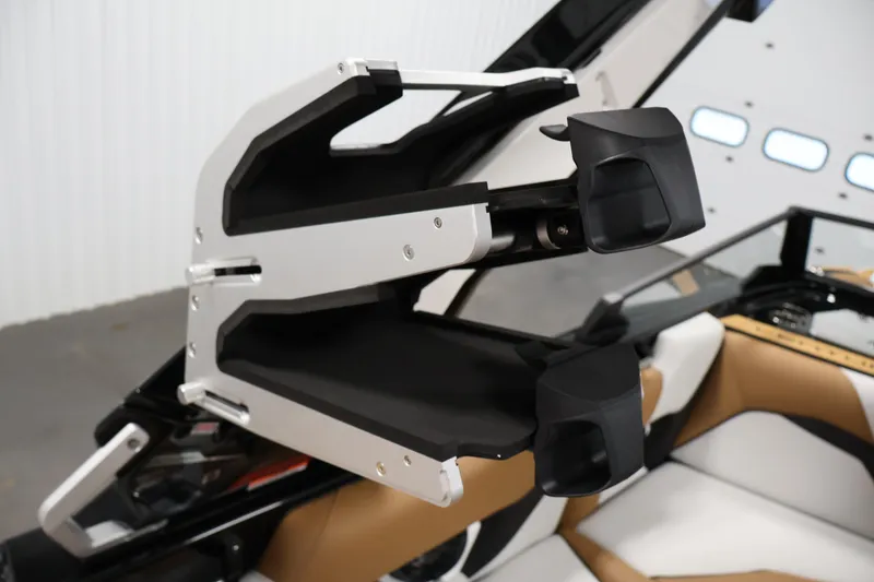 Slide: The Image of 2026 Centurion Fe22 boat interior with advanced wakeboard rack design. - 36