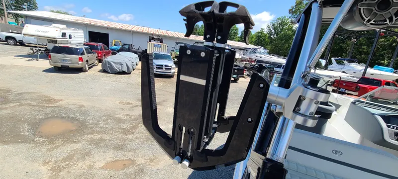 Slide: The Image of Boat accessory on a 2020 Cobalt R5 in a marina parking lot. - 35