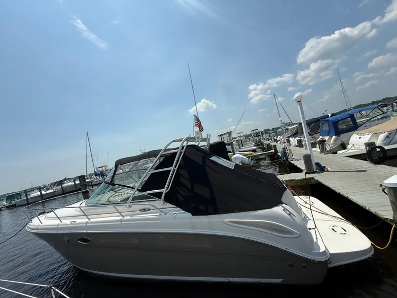 The Image of 2006 Sea Ray 290 Amberjack docked at marina under clear sky. - 1