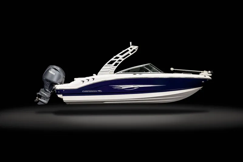 The Image of 2026 Chaparral 21 SSi Ski & Fish OB boat with Yamaha outboard motor, side view. - 0