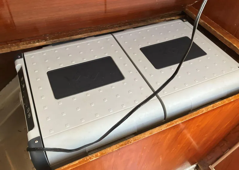 Slide: The Image of Built-in storage compartment on a 1991 Beneteau MOORINGS 38 yacht. - 8