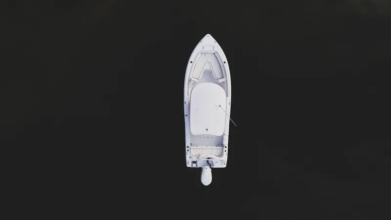 Slide: The Image of Aerial view of 2024 Sea Hunt Ultra 239 SE boat on dark water. - 3