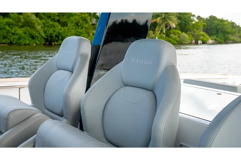 Slide: The Image of Luxurious seating on 2024 Pardo Yachts 43, featuring elegant design and comfort. - 33