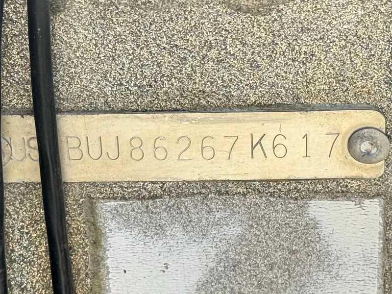 Slide: The Image of 2017 Tracker Nitro Z19 boat identification plate with serial number BUJ86267K617. - 28