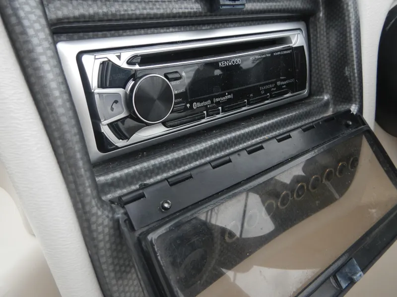 Slide: The Image of Kenwood stereo system in 2010 Crest III boat dashboard. - 23