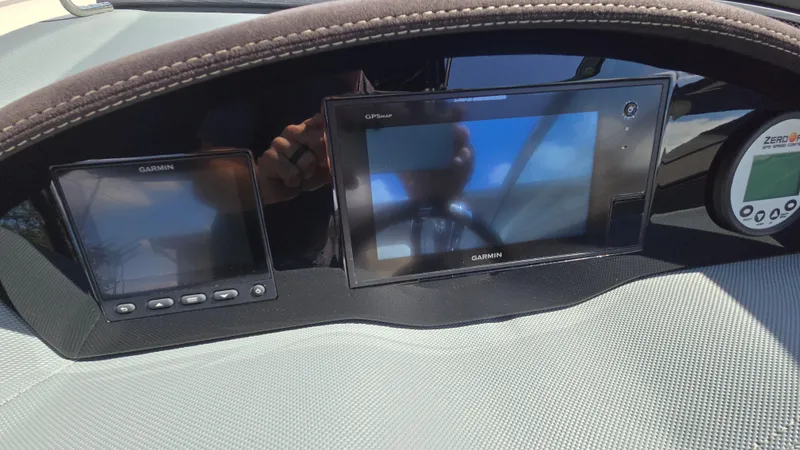 Slide: The Image of Dashboard of 2017 Cobalt R5 WSS Surf with Garmin displays and Zero Off speed control. - 39