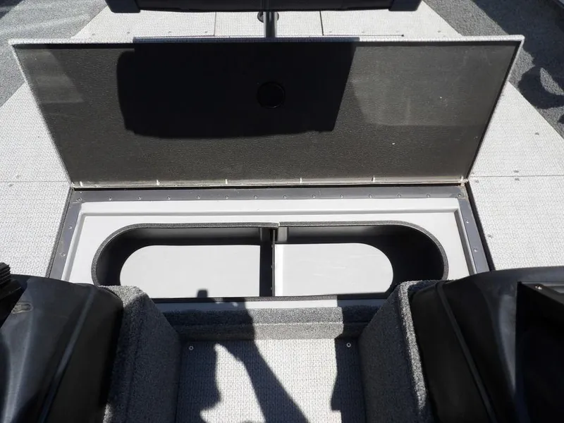 Slide: The Image of Open storage compartment in 2022 G3 Angler V164 F boat. - 38