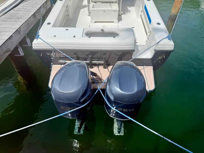 Slide: The Image of Open storage compartment on a 2003 Bluewater Sportfishing 2850 boat. - 3