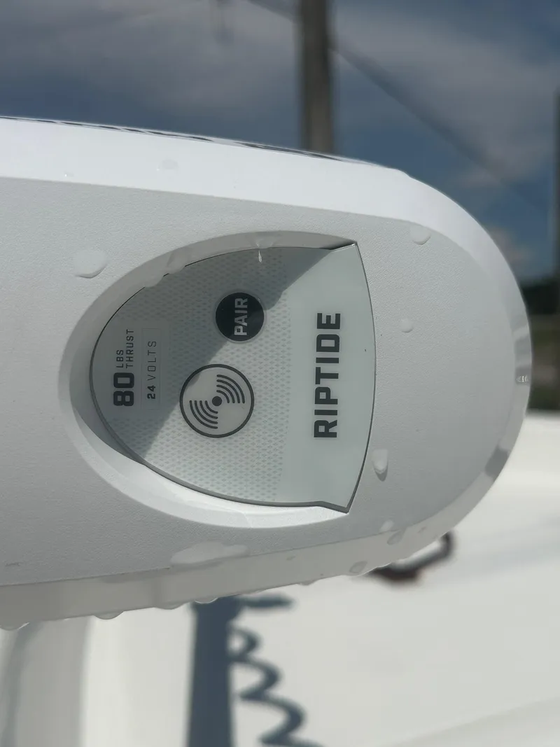 Slide: The Image of Close-up of Riptide motor control on 2015 NauticStar 1810 NauticBay boat. - 27