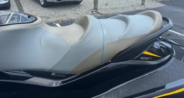 Slide: The Image of 2017 Sea-Doo GTX 155 jet ski seat, featuring ergonomic design and comfortable padding. - 3