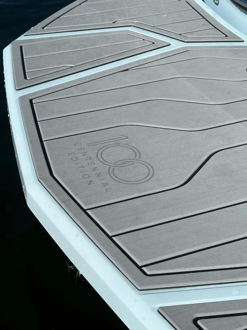 Slide: The Image of 2025 Nautique Super Air Nautique G23 Centennial Edition deck detail. - 10