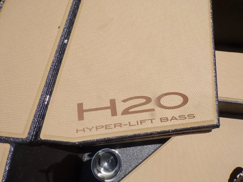 Slide: The Image of 2026 Xpress H20 Bass boat deck with "Hyper-Lift Bass" branding. - 3