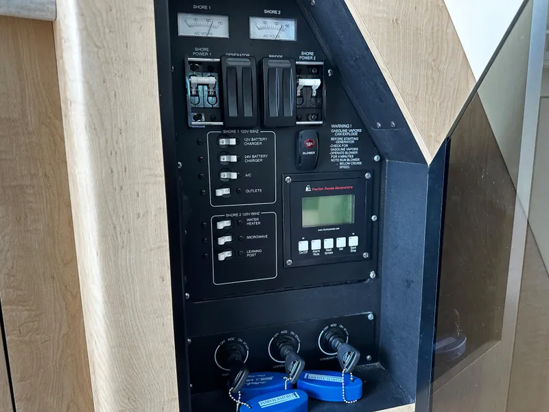 Slide: The Image of 2014 Boston Whaler 370 Outrage boat bathroom with modern amenities. - 23