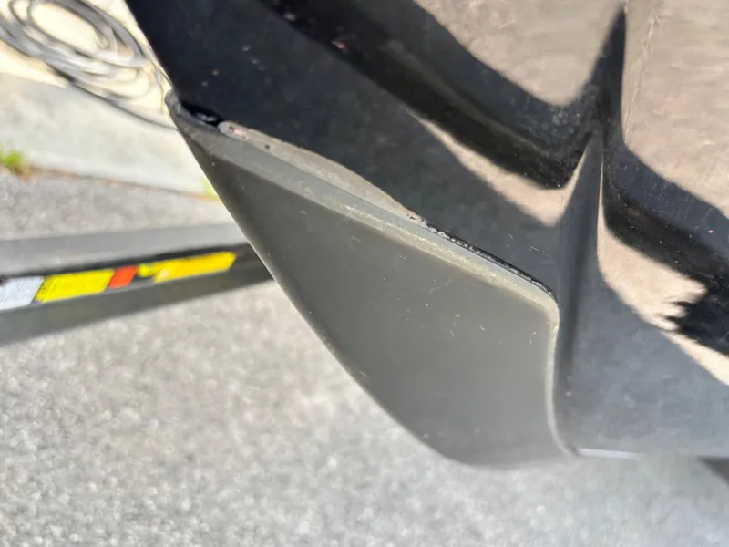 Slide: The Image of Close-up of a 2021 Ranger 621cFS Pro boat hull detail. - 3