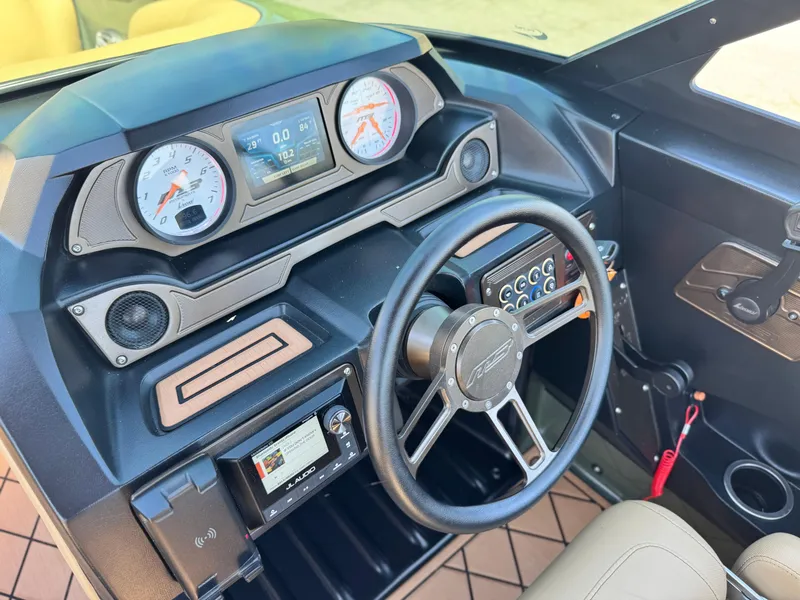 Slide: The Image of Dashboard of 2022 MB F21 Tomcat boat with steering wheel and gauges. - 36