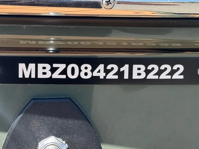 Slide: The Image of Serial number "MBZ08421B222" on 2022 MB F21 Tomcat boat. - 39