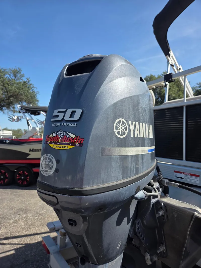 Slide: The Image of Yamaha 50 High Thrust outboard motor on 2019 Bennington SV 188 SFV boat. - 2