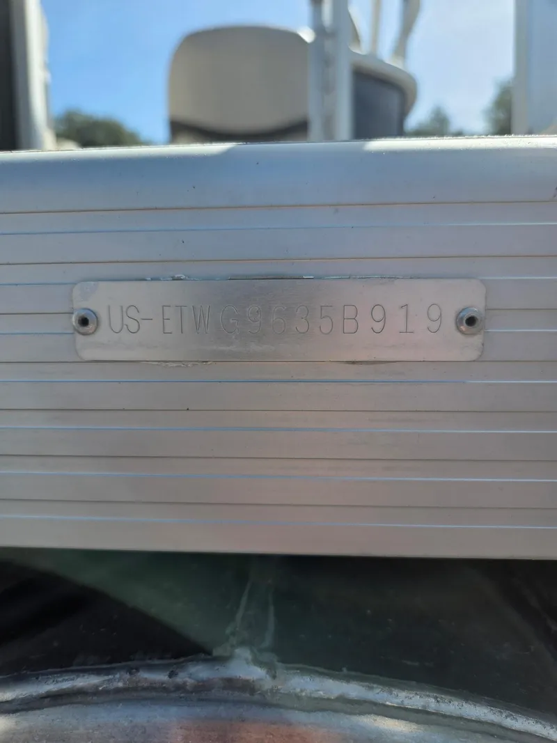 Slide: The Image of 2019 Bennington SV 188 SFV 8' Narrow Beam with visible hull identification number. - 7