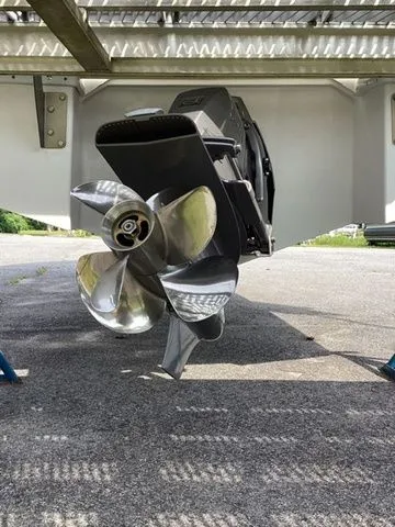 Slide: The Image of 2026 Cobalt CS23 boat propeller, close-up view, showcasing sleek design and engineering. - 6