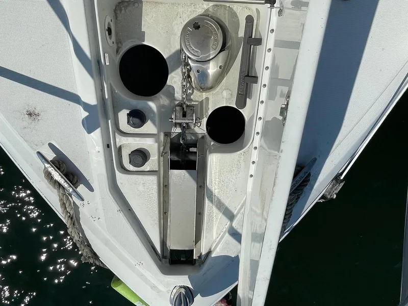 Slide: The Image of Bow view of 2008 Formula 31 PC boat with anchor and chain mechanism. - 12