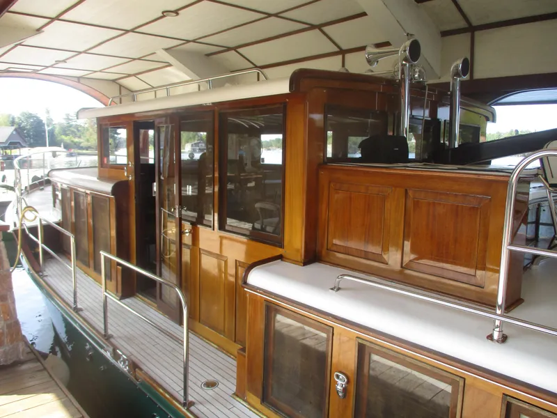 Slide: The Image of Vintage 1929 Gidley 52 Retro Modern Motor Yacht with elegant wooden cabin details. - 21