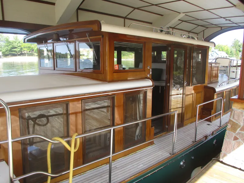 Slide: The Image of Vintage 1929 Gidley 52 Retro Modern Motor Yacht with elegant wooden detailing. - 22