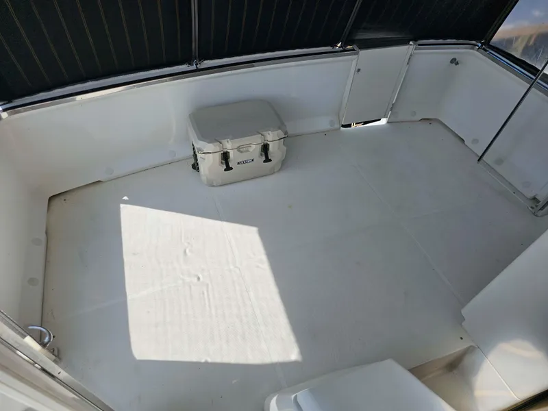 Slide: The Image of Spacious deck of 2000 Carver 356 Aft Cabin Motor Yacht with cooler. - 14