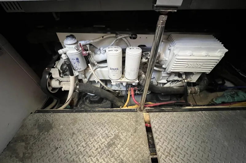 Slide: The Image of 2006 Carver 444 Cockpit Motor Yacht - Engine Room - 25