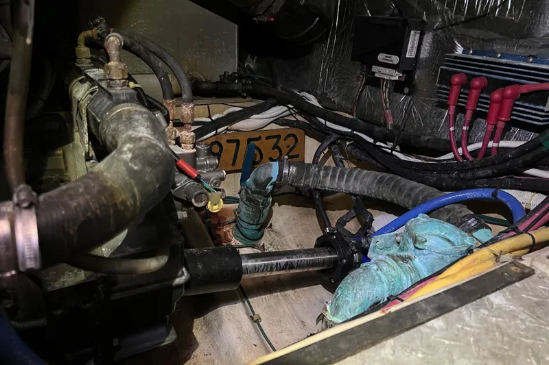 Slide: The Image of 2006 Carver 444 Cockpit Motor Yacht - Engine Room - 27