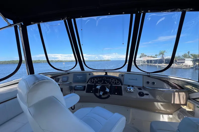 Slide: The Image of 2006 Carver 444 Cockpit Motor Yacht - Helm - 6