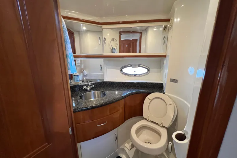 Slide: The Image of 2006 Carver 444 Cockpit Motor Yacht - Guest Head - 17