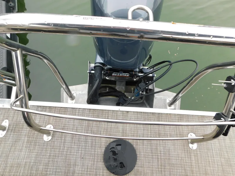 Slide: The Image of 2019 Godfrey SWEETWATER 2186 SB boat engine with SeaStar steering system. - 28