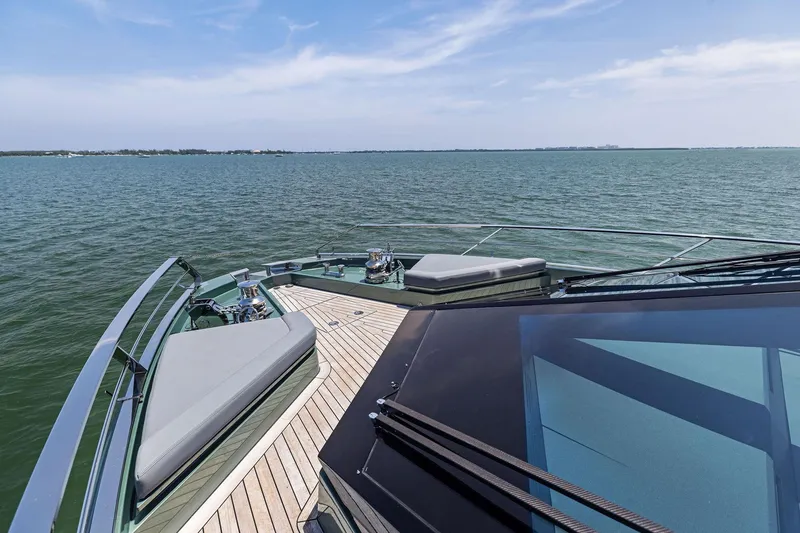 Slide: The Image of Luxury yacht Wally WHY 150, 2023 model, cruising on open water. - 10