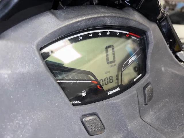 Slide: The Image of Dashboard of a 2019 Kawasaki Ultra LX showing speedometer and fuel gauge. - 12
