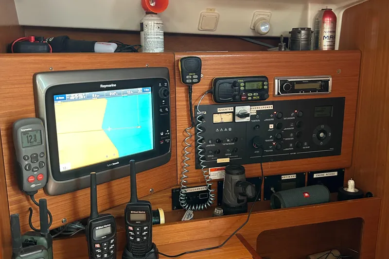 Slide: The Image of Navigation and control panel of a 2007 Beneteau Cyclades 50.3 yacht. - 11