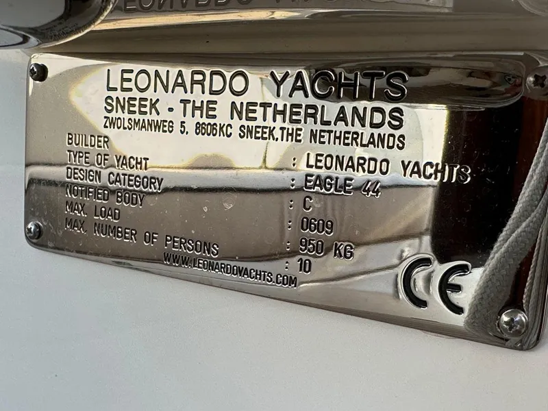 Slide: The Image of Leonardo Yachts Builder's Plaque - 41